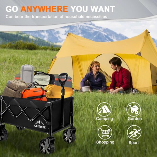 Collapsible Wagon Cart with Wheels Foldable, Folding Wagons ...