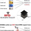 RFID Blocking Genuine Leather Credit Card Case Holder Securi...