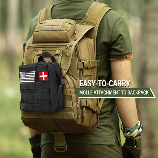 Survival First Aid Kit, Molle Medical Pouch 282PCS Outdoor E...