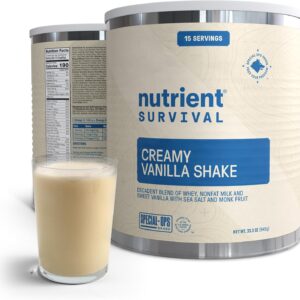 Nutrient Survival Protein Shake, Creamy Vanilla, Whey Protei...