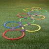 Hey! Play! Hopscotch Ring Game-10 Multi-Colored Plastic Ring...