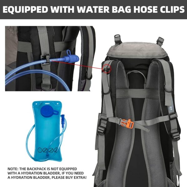 70L Camping Hiking Backpack with Rain Cover Waterproof Backp...