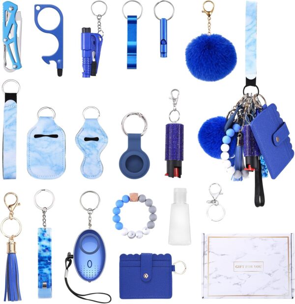 AMIR Safety Keychain Set for Women, Wristlet Strap Keychain ...
