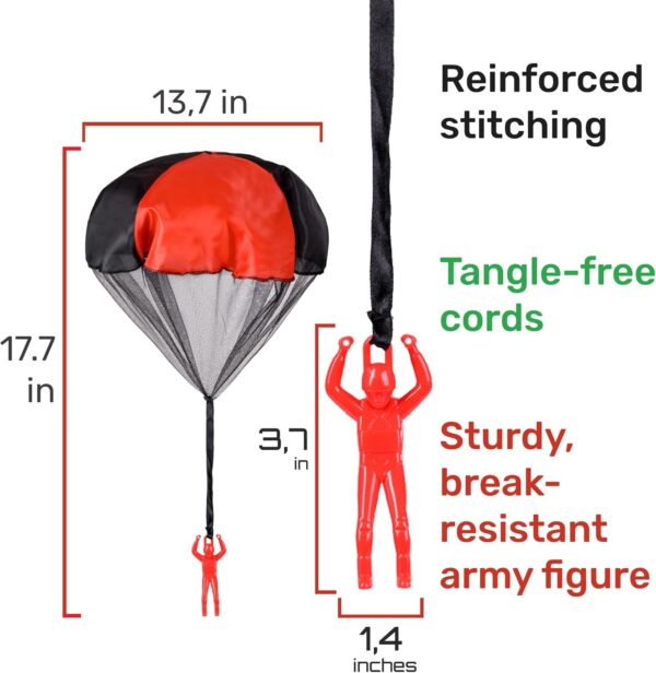 nutty toys Parachute Toys for Kids - Tangle Free Outdoor Fly...