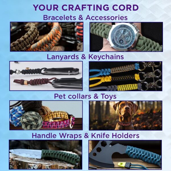TECEUM Paracord Type III 550 Red – 200 ft – 4mm – Tactical R...