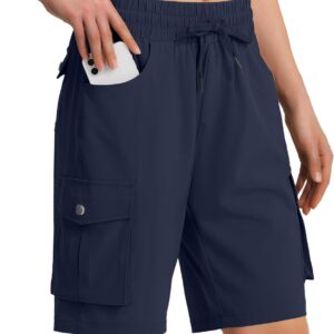 Women's 9" Hiking Cargo Shorts Quick Dry Lightweight Summer ...