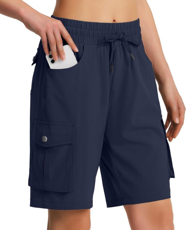 Women's 9" Hiking Cargo Shorts Quick Dry Lightweight Summer ...