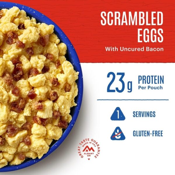 Mountain House Scrambled Eggs with Bacon | Freeze Dried Back...