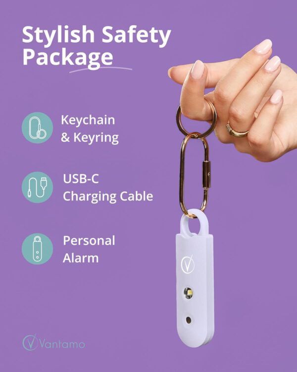 Vantamo Personal Alarm for Women - Extra Loud Double Speaker...