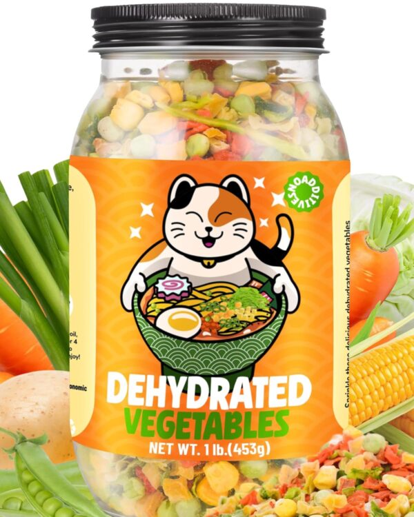 16OZ Dehydrated Freeze Dried Vegetables - 100% Natural Large...