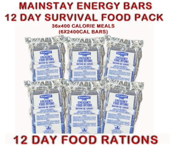LaunchPro Emergency Food Rations 2400 Calorie Bars (Pack of ...