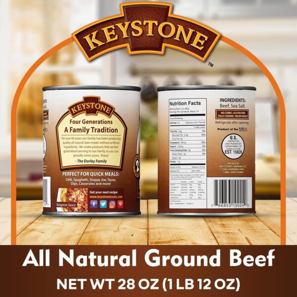 Keystone Ground Beef & Pork 28 Oz (Pack of 1 Each) All Natur...