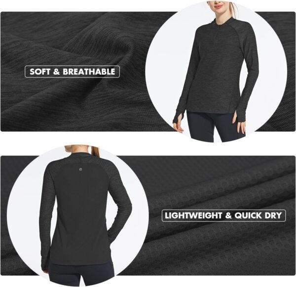 baleaf Women's Long Sleeve Running Shirts Quick Dry Lightwei...