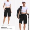 MoFiz Womens 10" Long Shorts for Women Knee Length Quick Dry...