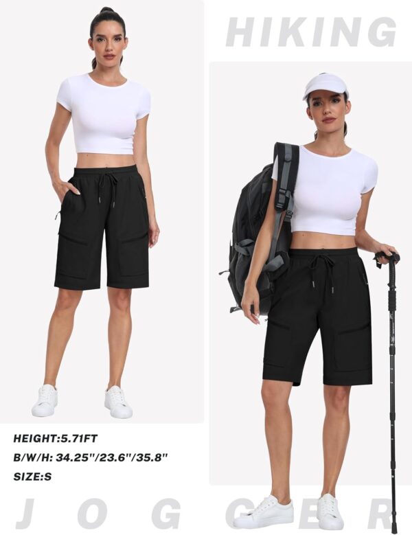 MoFiz Womens 10" Long Shorts for Women Knee Length Quick Dry...