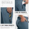 TBMPOY Men's Lightweight Hiking Pants with Belt 5 Zip Pocket...