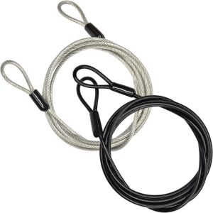 100CM/3.3ft 3mm Outdoor Travel Security Cable Lock,Braided S...