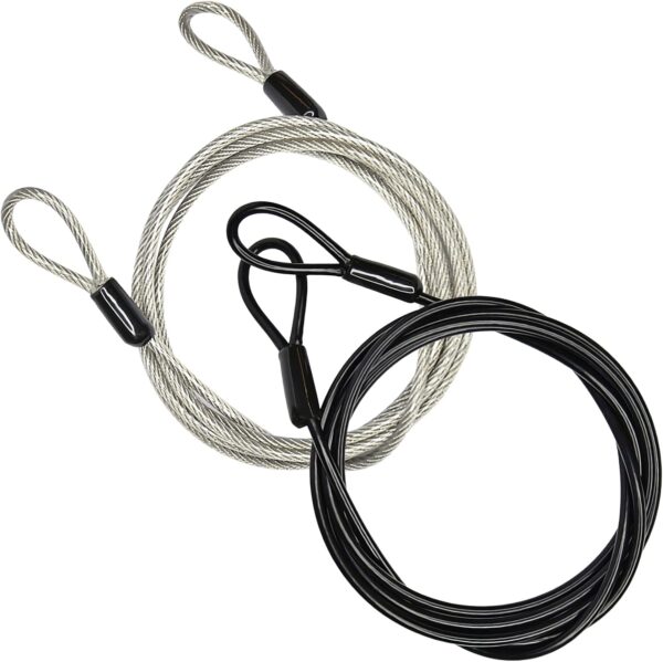 100CM/3.3ft 3mm Outdoor Travel Security Cable Lock,Braided S...