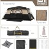 FanttikOutdoor Camping Tent 4/6/8/10 Person Instant Cabin Te...