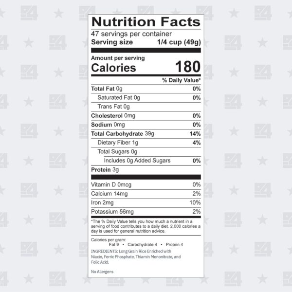 4Patriots Freeze-Dried White Rice #10 Can: Survival Rice Des...