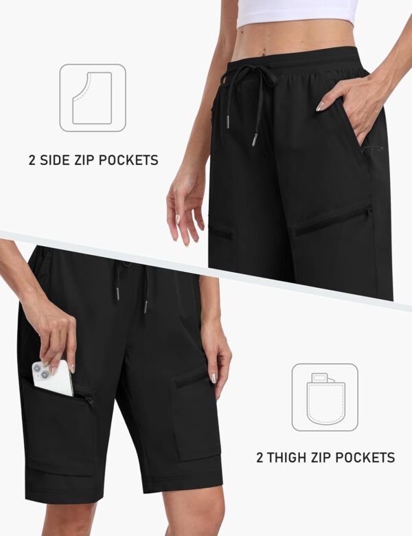 MoFiz Womens 10" Long Shorts for Women Knee Length Quick Dry...