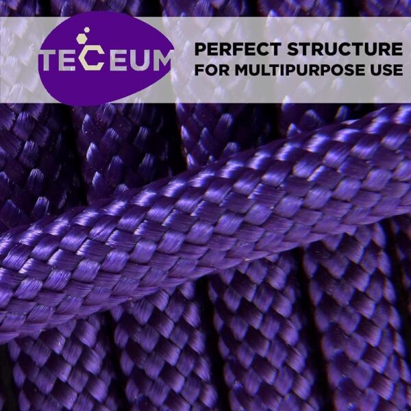 TECEUM Paracord Type III 550 Indigo – 50 ft – 4mm – Tactical...
