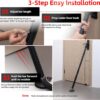 600LB Door Barricade Security bar- 24.5-50.7'’ Adjustable Do...