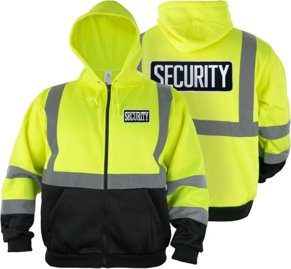 RYNO GEAR Men's Security Guard Silkscreen Front & Back Black...