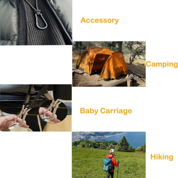 Olivia & Oliver Stainless Steel Carabiner，Spring Snap Hook C...