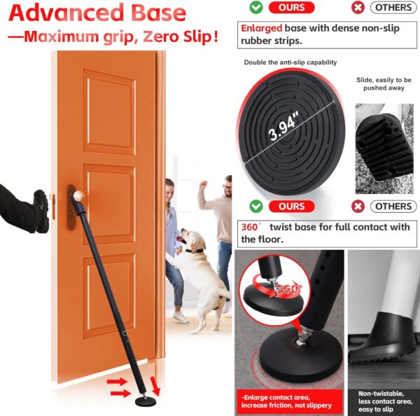 600LB Door Barricade Security bar- 24.5-50.7'’ Adjustable Do...