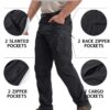 TACVASEN Men's Lightweight Hiking Tactical Pants Waterproof ...