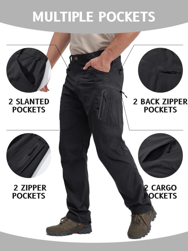 TACVASEN Men's Lightweight Hiking Tactical Pants Waterproof ...
