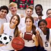 Lenwen 4 Pcs Sports Balls Set, Include Official Size Basketb...