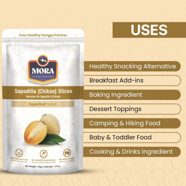 Mora Premium Dried Sapodilla (Chikoo) SuperFruit Slices, All...