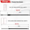 JSungo 2-in-1 Sliding Door Security Bar, Upgrade Doors Stopp...