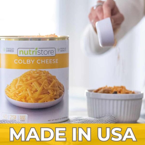 Nutristore Freeze Dried Colby Cheese Shredded | Bulk Emergen...