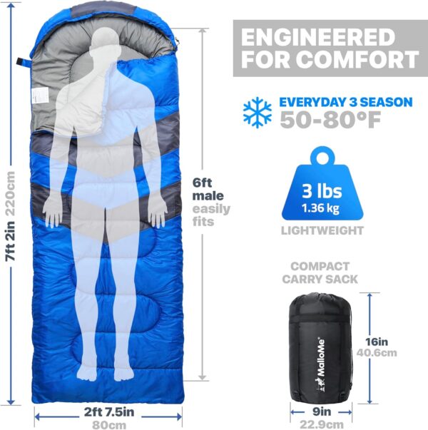 MalloMe Sleeping Bags for Adults Cold Weather & Warm - Backp...
