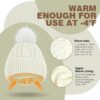 AURUZA Beanie for Women Men, Soft Beanie hat with Faux Fur P...