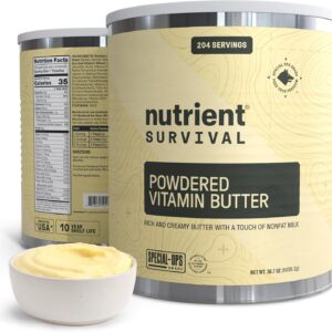 Nutrient Survival Vitamin Butter Powder, Freeze Dried Preppe...