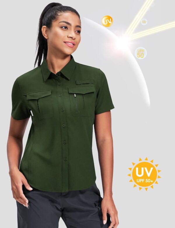 Haimont Women's Sun Protection Fishing Hiking Shirts Button ...
