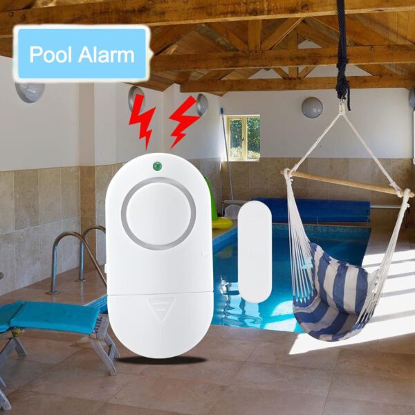 Door Window Alarm, 4 Pack 120DB Pool Alarm for Door, Home Se...