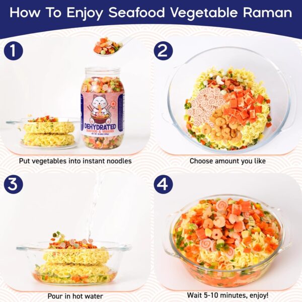 Dehydrated Freeze-Dried Seafood & Vegetable Mix - 100% Natur...