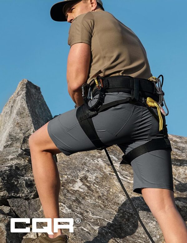 CQR Men's Hiking Cargo Shorts, Quick Dry Stretch Tactical Ou...