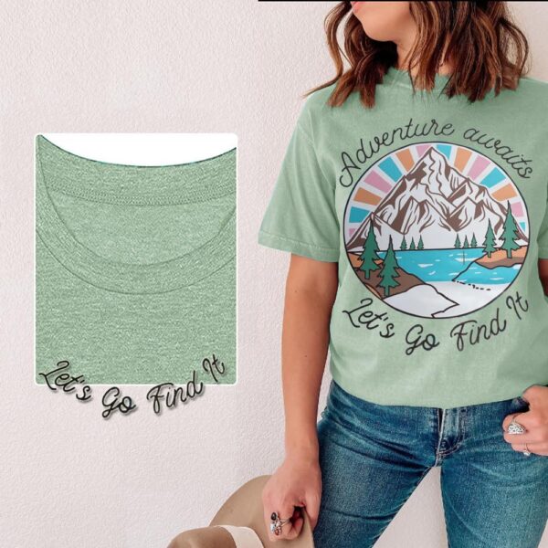 Women Mountain Shirts and So The Adventure Begins Tshirt Sun...