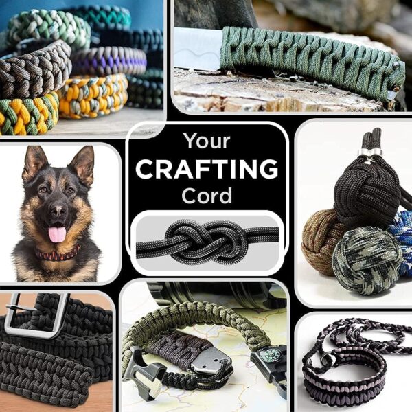 TECEUM Paracord Type III 550 Indigo – 50 ft – 4mm – Tactical...