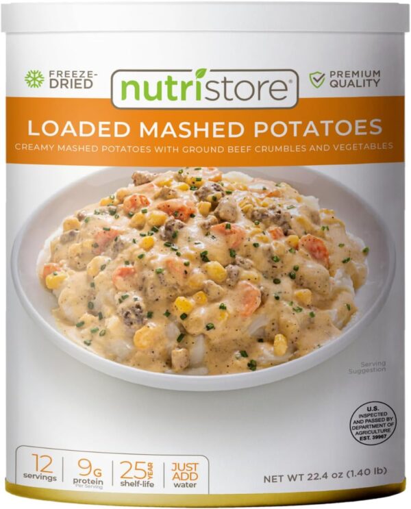 Nutristore Freeze-Dried Loaded Mashed Potatoes | Emergency S...