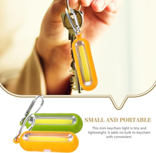 Mini LED Keychain Flashlight: 2 pcs Tiny Flashlight Key Chai...