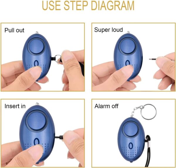 KOSIN Safe Sound Personal Alarm, 3 Pack 145DB Personal Secur...