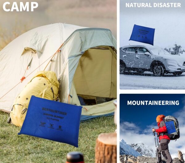 Heavy Duty Survival Blanket -Multifunctional Reflective Tarp...