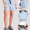 Haimont Women’s Hiking Shorts 5 inch with Pockets and Belt Q...